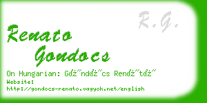 renato gondocs business card